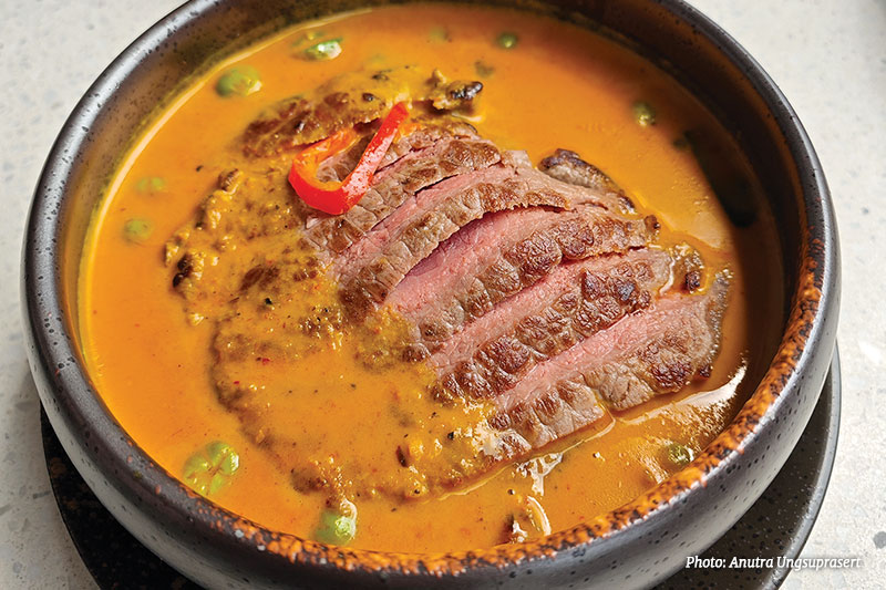 Velvety and pungent Wagyu Curry for beef and curry lovers, Chomchada Cocktail Bar & Bistro Samui