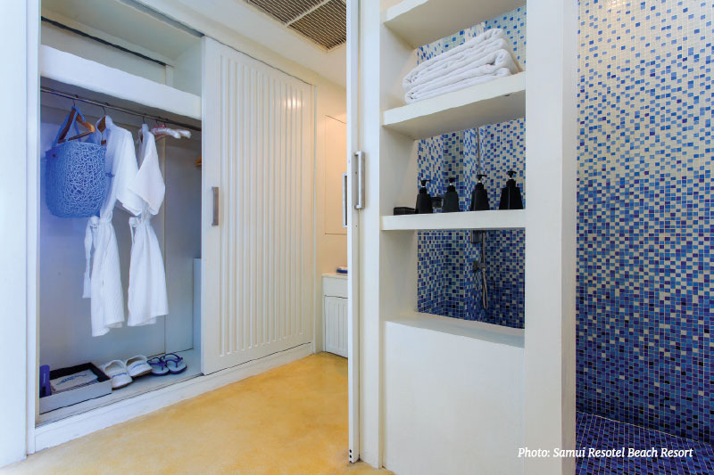 A luxurious bathroom with a walk-in closet, Samui Resotel Beach Resort