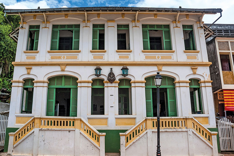 French colonial buildings, Luang Prabang