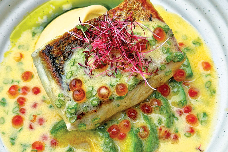 Barracuda Beurre Blanc, an elegant pairing with the seascape Barracuda Beurre Blanc, an elegant pairing with the seascape