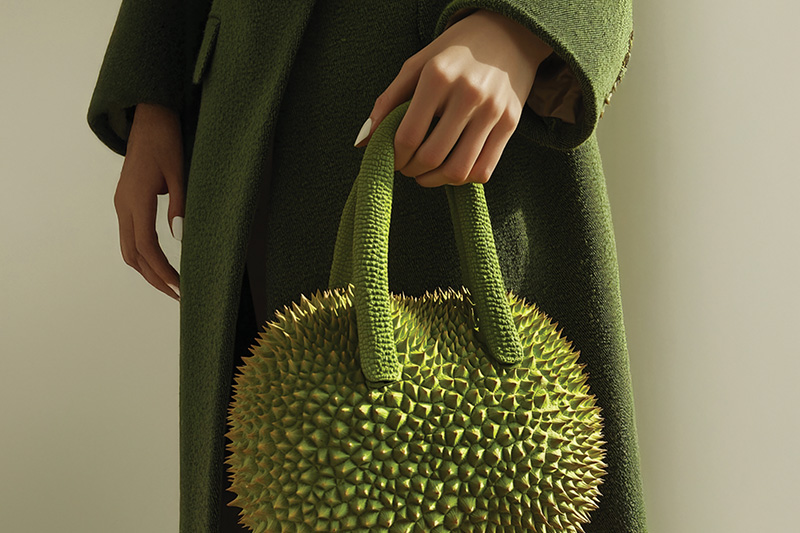 A playful durian- shaped bag from PDM Brand