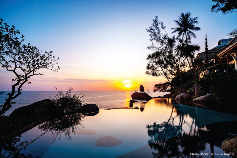 Mom Tri’s Villa Royale overlooks the Andaman Sea