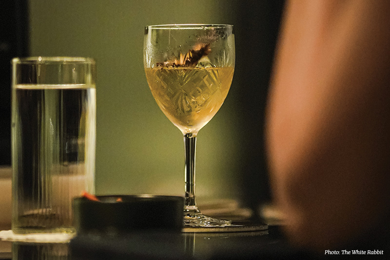 A chilled glass awaits in wonderland at The White Rabbit