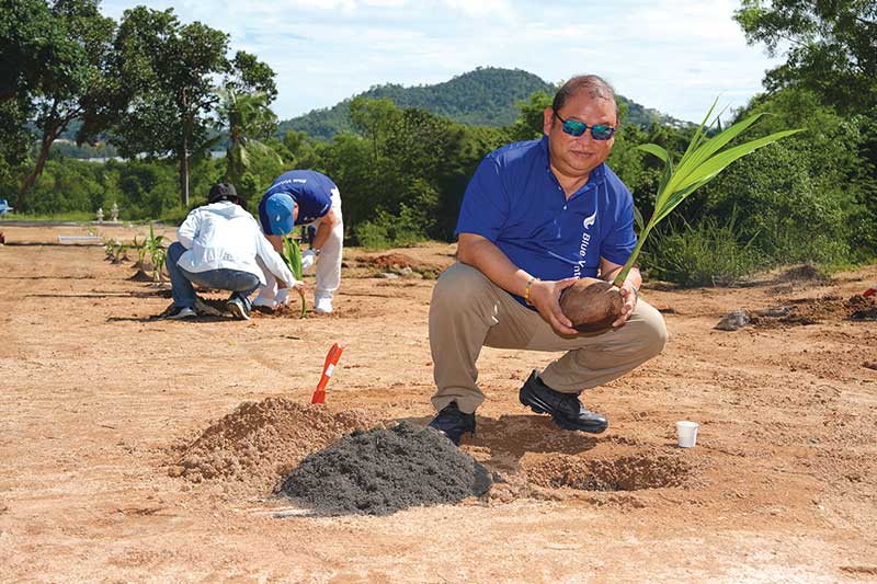 Bangkok Airways Seeds Sustainability with Coconut Saplings for Koh Samui