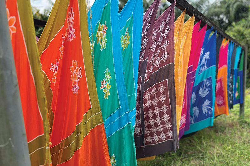 Summer-hued batik textiles