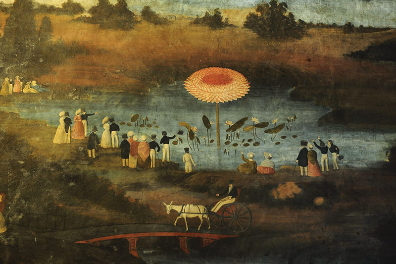 A mural in Wat Boromniwat Ratchaworawiharn