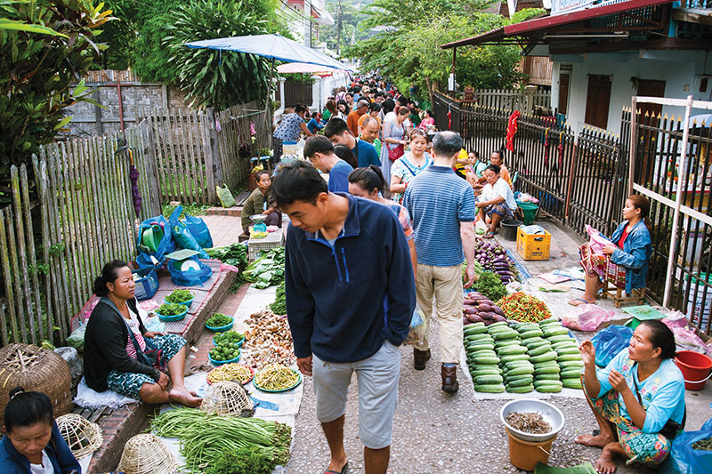 Morning markets in Luang Prabang