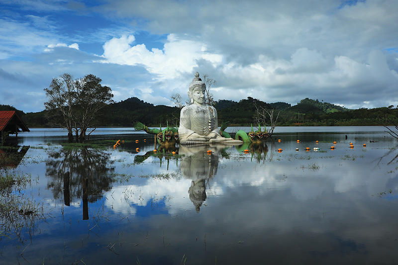 The giant Sunken Buddha is among Trat’s most revered religious landmarks